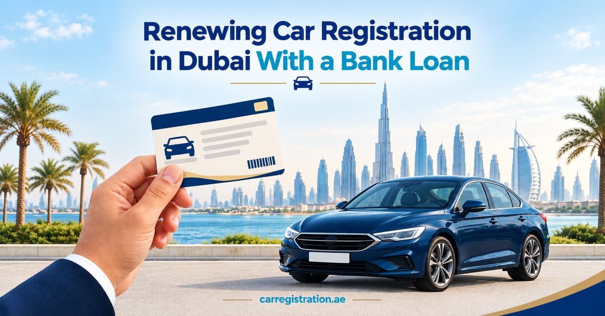 Renewing car registration in Dubai with an active bank loan